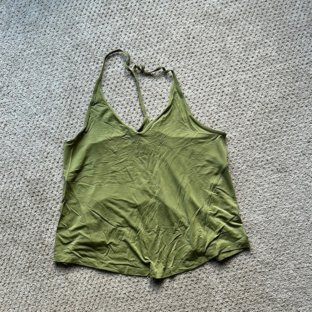 Lululemon Athletica Green Tie Front Camisole Tank Top